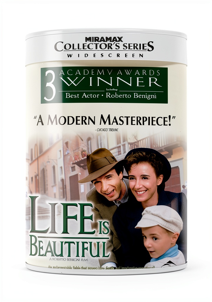 Life Is Beautiful DVD case showing front cover artwork