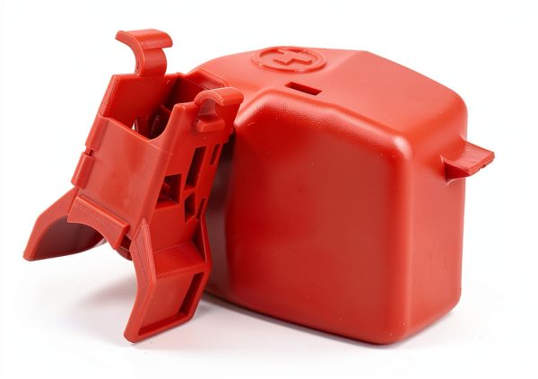 Battery Terminal Cover Generic Car Battery ABS Red Fit for 2010-17-1