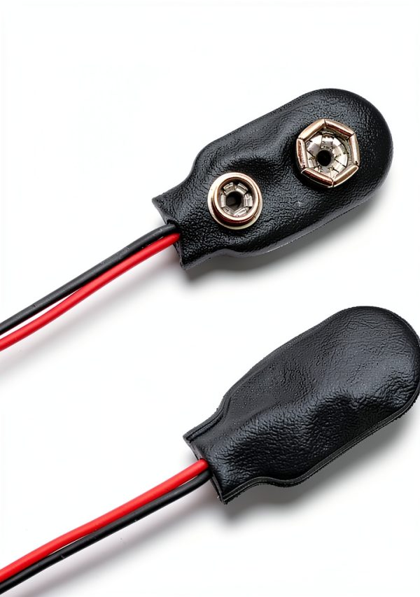 9V Battery Clip LUORNG 2‑Pin PH2.0 Connector – 15cm Lead, 10 Pack-2