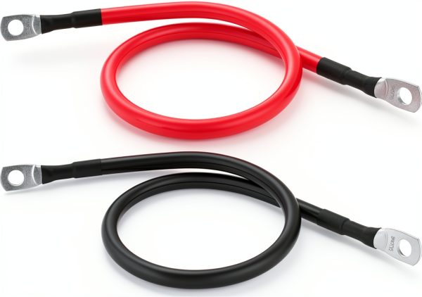 TUELETFU 1FT 8‑Gauge Battery Cable Red/Black with 5/16" Lug Automotive-0