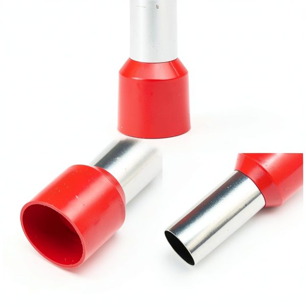 6 Gauge Ferrule Connectors XFFCSEC Crimp Butt Terminals Red Black Pack-2