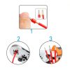 6 Gauge Ferrule Connectors XFFCSEC Crimp Butt Terminals Red Black Pack-3