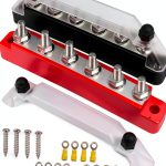 Seamaka 10‑Pole Battery Bus Bar with Brass Plate and PC Cover – O‑078-0
