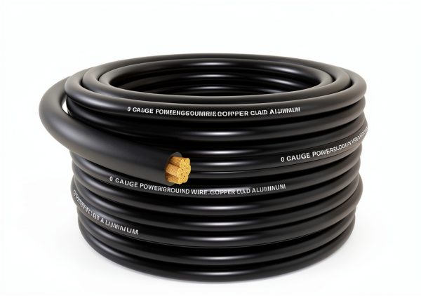 1/0 Gauge Power Ground Wire Black/Red with Cable Cutter Tuijodaix 20ft-2