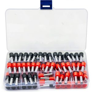6 Gauge Ferrule Connectors XFFCSEC Crimp Butt Terminals Red Black Pack-0