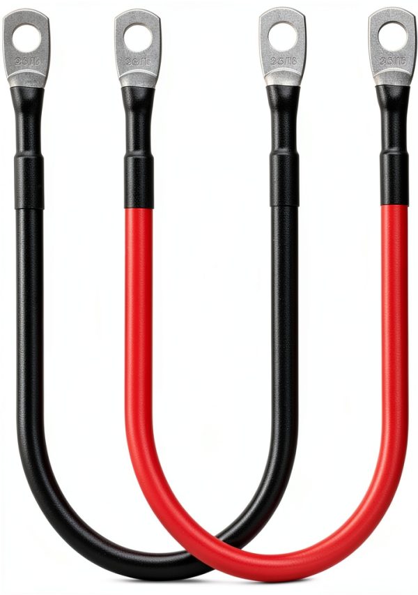 TUELETFU 1FT 8‑Gauge Battery Cable Red/Black with 5/16" Lug Automotive-4