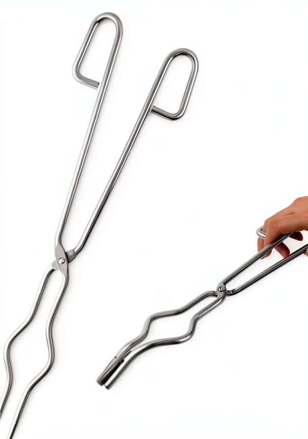 Stainless Steel Crucible Tongs 40CM AURORAGRACE Heavy-Duty Ergonomic-2