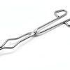 Crucible Tongs JTS Stainless Steel 12" Length with Serrated Bent Tips-0