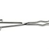 Crucible Tongs JTS Stainless Steel 12" Length with Serrated Bent Tips-1