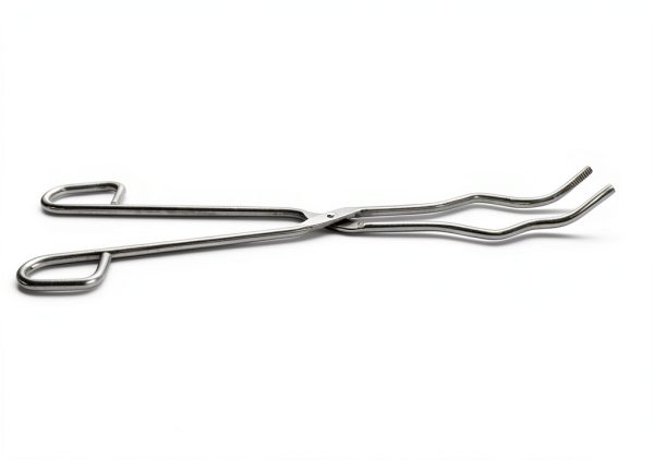 Crucible Tongs JTS Stainless Steel 12" Length with Serrated Bent Tips-1