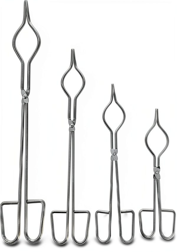 Cabilock Stainless Steel Crucible Tongs 13.78 Inch Ergonomic Lab Clamp-0
