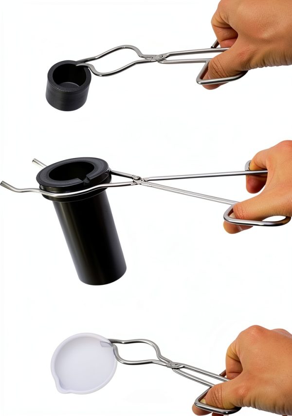 Cabilock Stainless Steel Crucible Tongs 13.78 Inch Ergonomic Lab Clamp-4