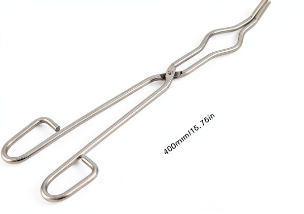 Crucible Tongs Hztyyier Stainless Steel 400mm Lab Forceps Clamp-3