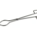 Stainless Steel Crucible Tongs 14" by QWORK Polished Anti‑Skid Design-0