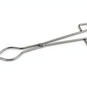 Stainless Steel Crucible Tongs 14" by QWORK Polished Anti‑Skid Design-0
