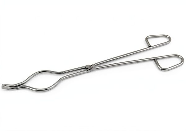 Stainless Steel Crucible Tongs 14" by QWORK Polished Anti‑Skid Design-0