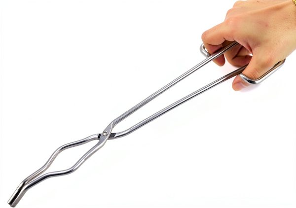 Crucible Tongs Hztyyier Stainless Steel 400mm Lab Forceps Clamp-4