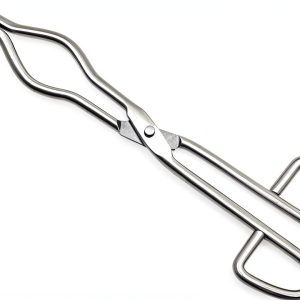 EISCO Crucible Tongs with Bow 4in Capacity Stainless Steel Lab Tongs-0