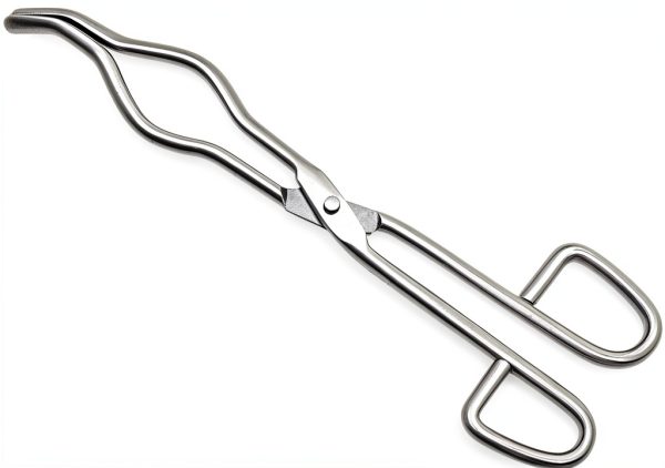 EISCO Crucible Tongs with Bow 4in Capacity Stainless Steel Lab Tongs-0