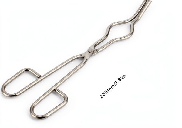 Crucible Tongs 9.8'' Stainless Steel by Hztyyier Heavy Duty Forceps-5