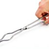 Crucible Tongs 9.8'' Stainless Steel by Hztyyier Heavy Duty Forceps-2