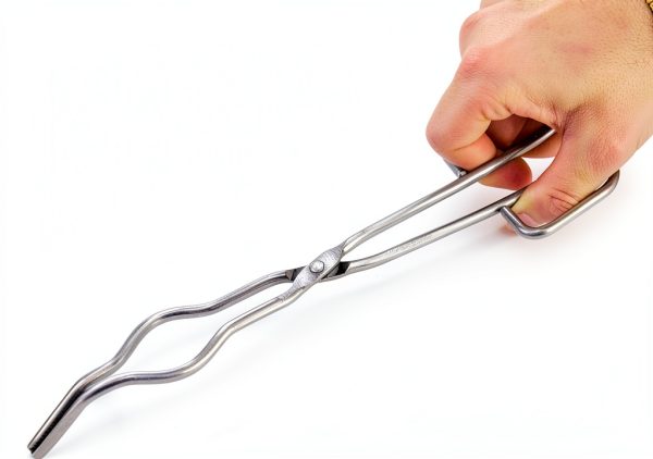 Crucible Tongs 9.8'' Stainless Steel by Hztyyier Heavy Duty Forceps-2