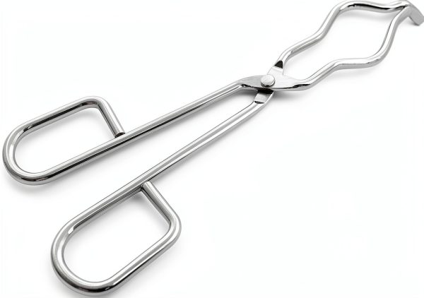 Crucible Clamp ZRM E 21.5cm Stainless Steel Lab Tongs Polished-0
