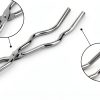 8 Inches Crucible Tongs Stainless Steel NCK Lab Tool Polished Charcoal-2